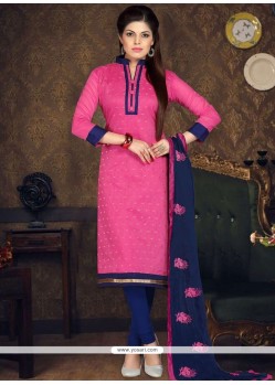 Refreshing Embroidered Work Churidar Suit