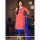 Peppy Chanderi Cotton Embroidered Work Churidar Suit