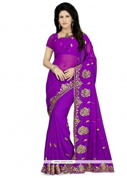 Auspicious Purple Classic Designer Saree