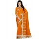 Imposing Orange Faux Georgette Classic Saree