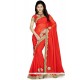 Glamorous Faux Georgette Red Classic Designer Saree