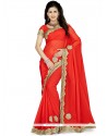 Glamorous Faux Georgette Red Classic Designer Saree