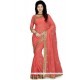 Sensible Patch Border Work Rose Pink Saree