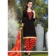 Gorgonize Black Lace Work Punjabi Suit