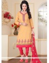 Cherubic Cream Churidar Suit