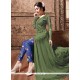 Magnetize Green Art Silk Pant Style Suit