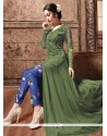 Magnetize Green Art Silk Pant Style Suit