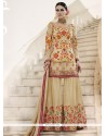 Hypnotic Beige Designer Palazzo Suit