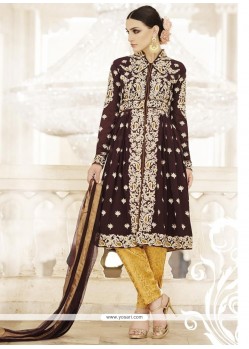 Celestial Resham Work Faux Georgette Pant Style Suit