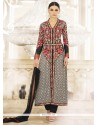 Latest Resham Work Black Faux Georgette Designer Suit