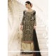 Dignified Embroidered Work Faux Georgette Black Designer Palazzo Salwar Kameez