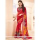 Sterling Red Printed Saree
