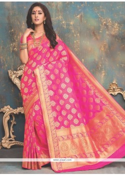 Modish Banarasi Silk Weaving Work Designer Traditional Saree