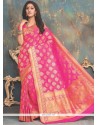 Modish Banarasi Silk Weaving Work Designer Traditional Saree