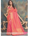 Vivid Pink Banarasi Silk Traditional Designer Saree