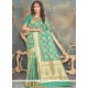 Spellbinding Weaving Work Sea Green Traditional Saree