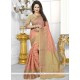 Sparkling Banarasi Silk Peach Traditional Designer Saree