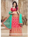 Zesty Art Silk Lace Work Lehenga Choli