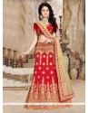 Scintillating Art Silk Red Lehenga Choli