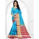 Weaving Art Silk Traditional Saree In Blue