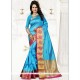 Scintillating Art Silk Blue Traditional Saree