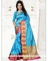 Scintillating Art Silk Blue Traditional Saree