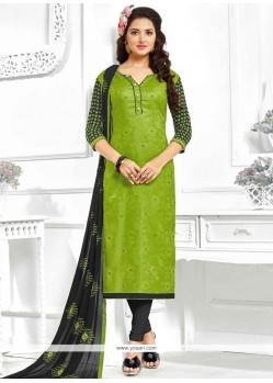 Prepossessing Cotton Green Churidar Suit