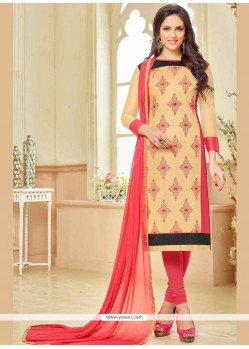 Paramount Embroidered Work Churidar Suit