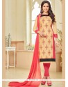 Paramount Embroidered Work Churidar Suit