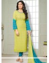 Deserving Faux Chiffon Churidar Suit