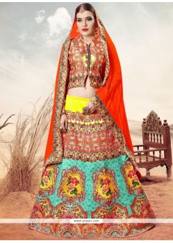 Splendid Banarasi Silk Lace Work Lehenga Choli
