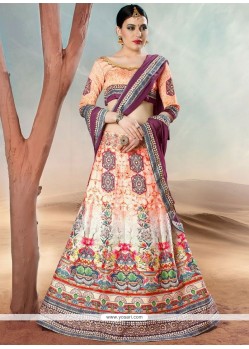 Intriguing Lace Work Banarasi Silk Lehenga Choli