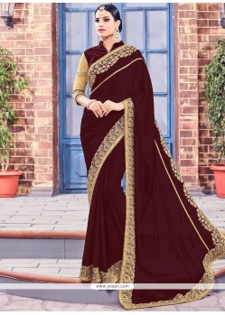 Congenial Fancy Fabric Embroidered Work Classic Saree