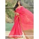 Aspiring Faux Georgette Lace Work Classic Designer Saree