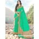 Prime Sea Green Faux Georgette Saree