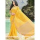 Exceeding Faux Georgette Lace Work Classic Saree