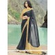 Delightsome Faux Georgette Lace Work Classic Designer Saree