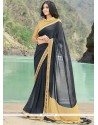 Delightsome Faux Georgette Lace Work Classic Designer Saree