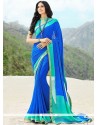 Aristocratic Faux Georgette Lace Work Saree