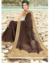 Fascinating Lace Work Faux Georgette Classic Saree