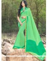 Enchanting Faux Georgette Lace Work Saree