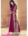 Baronial Magenta Floor Length Anarkali Suit