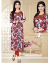 Distinctively Embroidered Work Rayon Party Wear Kurti