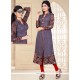 Distinctively Rayon Grey Party Wear Kurti