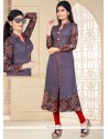 Distinctively Rayon Grey Party Wear Kurti