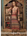 Zesty Chanderi Print Work Party Wear Kurti