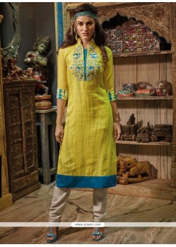 Adorable Chanderi Cotton Party Wear Kurti