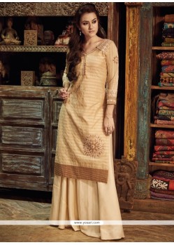 Excellent Chanderi Hand Work Work Party Wear Kurti