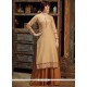 Miraculous Chanderi Beige Party Wear Kurti