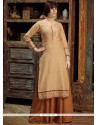 Miraculous Chanderi Beige Party Wear Kurti